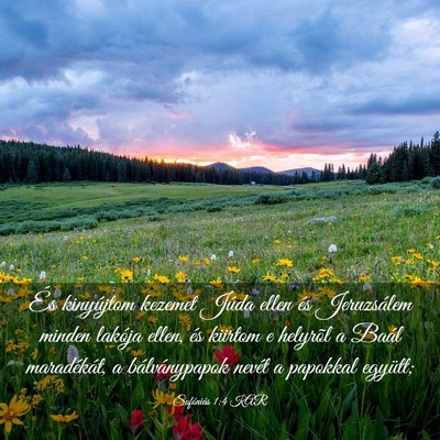 Picture 03 - Sofóniás 1:4 KAR - És kinyújtom kezemet Júda ellen és - Bible Verse Picture