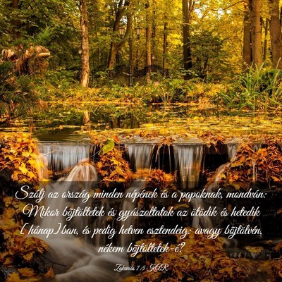 Picture 03 - Zakariás 7:5 KAR - Szólj az ország minden népének és a - Bible Verse Picture