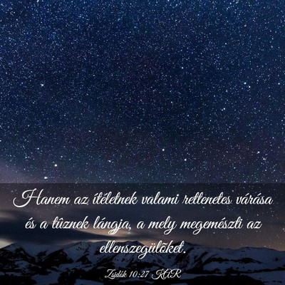 Picture 03 - Zsidók 10:27 KAR - Hanem az ítéletnek valami rettenetes várása - Bible Verse Picture