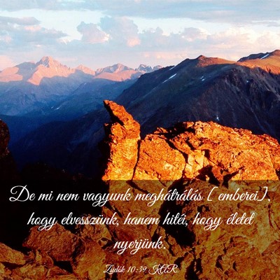 Picture 03 - Zsidók 10:39 KAR - De mi nem vagyunk meghátrálás [emberei], hogy - Bible Verse Picture