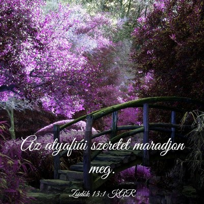 Picture 03 - Zsidók 13:1 KAR - Az atyafiúi szeretet maradjon - Bible Verse Picture