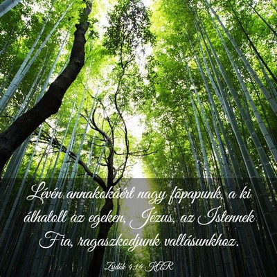 Picture 03 - Zsidók 4:14 KAR - Lévén annakokáért nagy fõpapunk, a ki - Bible Verse Picture