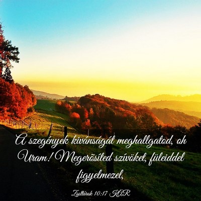 Picture 03 - Zsoltárok 10:17 KAR - A szegények kivánságát meghallgatod, oh Uram! - Bible Verse Picture