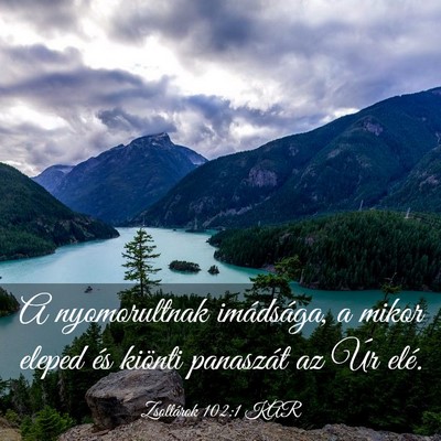 Picture 03 - Zsoltárok 102:1 KAR - A nyomorultnak imádsága, a mikor eleped és - Bible Verse Picture