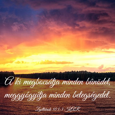 Picture 03 - Zsoltárok 103:3 KAR - A ki megbocsátja minden bûnödet, - Bible Verse Picture