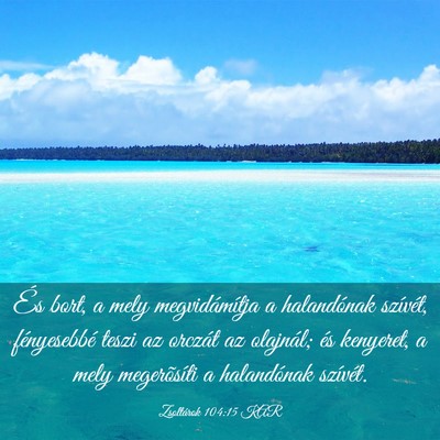 Picture 03 - Zsoltárok 104:15 KAR - És bort, a mely megvidámítja a halandónak - Bible Verse Picture