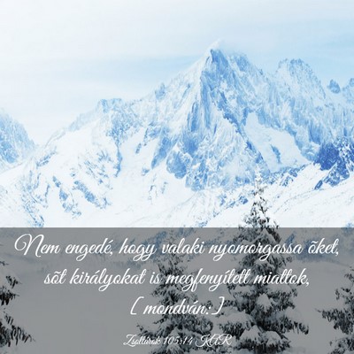 Picture 03 - Zsoltárok 105:14 KAR - Nem engedé, hogy valaki nyomorgassa õket, sõt - Bible Verse Picture