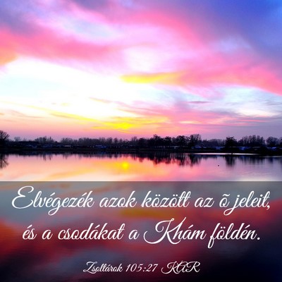 Picture 03 - Zsoltárok 105:27 KAR - Elvégezék azok között az õ jeleit, és a - Bible Verse Picture