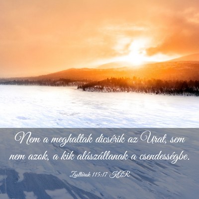 Picture 03 - Zsoltárok 115:17 KAR - Nem a meghaltak dicsérik az Urat, sem nem azok, - Bible Verse Picture