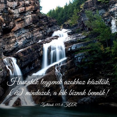 Picture 03 - Zsoltárok 115:8 KAR - Hasonlók legyenek azokhoz készítõik, [és] - Bible Verse Picture