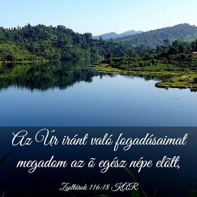 Picture 03 - Zsoltárok 116:18 KAR - Az Úr iránt való fogadásaimat megadom az õ - Bible Verse Picture