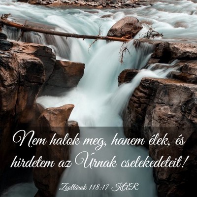 Picture 03 - Zsoltárok 118:17 KAR - Nem halok meg, hanem élek, és hirdetem az - Bible Verse Picture