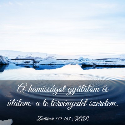 Picture 03 - Zsoltárok 119:163 KAR - A hamisságot gyûlölöm és útálom; a te - Bible Verse Picture