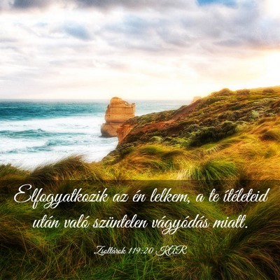 Picture 03 - Zsoltárok 119:20 KAR - Elfogyatkozik az én lelkem, a te ítéleteid - Bible Verse Picture