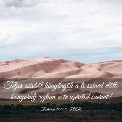 Picture 03 - Zsoltárok 119:58 KAR - Teljes szívbõl könyörgök a te színed - Bible Verse Picture