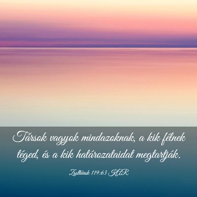 Picture 03 - Zsoltárok 119:63 KAR - Társok vagyok mindazoknak, a kik félnek téged, - Bible Verse Picture