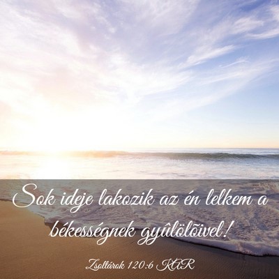 Picture 03 - Zsoltárok 120:6 KAR - Sok ideje lakozik az én lelkem a békességnek - Bible Verse Picture