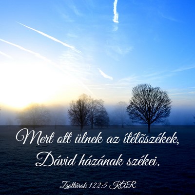 Picture 03 - Zsoltárok 122:5 KAR - Mert ott ülnek az ítélõszékek, Dávid - Bible Verse Picture