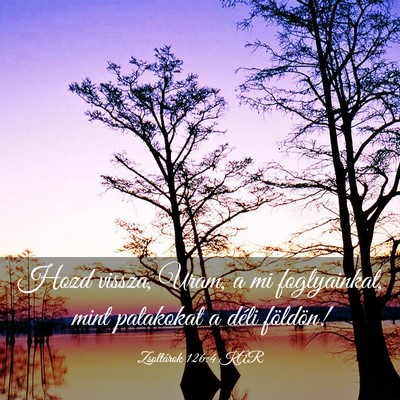 Picture 03 - Zsoltárok 126:4 KAR - Hozd vissza, Uram, a mi foglyainkat, mint - Bible Verse Picture