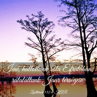 Picture 03 - Zsoltárok 132:6 KAR - Ímé, hallottunk róla Efratában; rátaláltunk - Bible Verse Picture