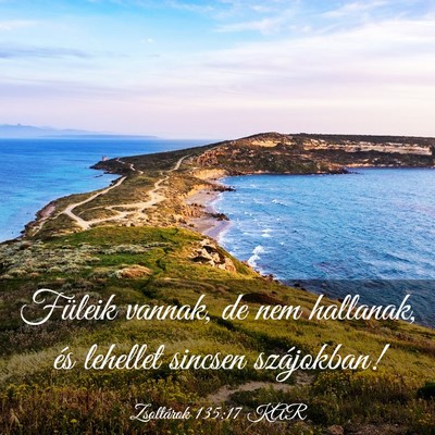 Picture 03 - Zsoltárok 135:17 KAR - Füleik vannak, de nem hallanak, és lehellet - Bible Verse Picture