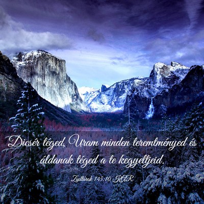 Picture 03 - Zsoltárok 145:10 KAR - Dicsér téged, Uram minden teremtményed és - Bible Verse Picture