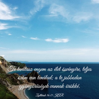 Picture 03 - Zsoltárok 16:11 KAR - Te tanítasz engem az élet ösvényére, teljes - Bible Verse Picture