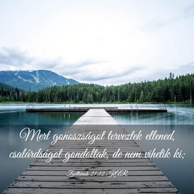 Picture 03 - Zsoltárok 21:12 KAR - Mert gonoszságot terveztek ellened, - Bible Verse Picture