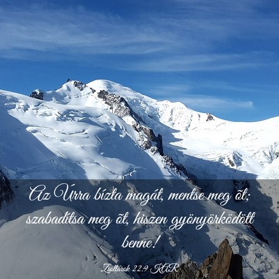 Picture 03 - Zsoltárok 22:9 KAR - Az Úrra bízta magát, mentse meg õt; - Bible Verse Picture