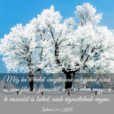 Picture 03 - Zsoltárok 23:4 KAR - Még ha a halál árnyékának völgyében járok - Bible Verse Picture