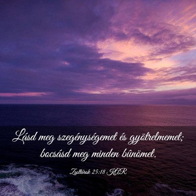 Picture 03 - Zsoltárok 25:18 KAR - Lásd meg szegénységemet és gyötrelmemet; - Bible Verse Picture