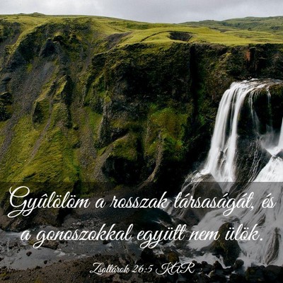 Picture 03 - Zsoltárok 26:5 KAR - Gyûlölöm a rosszak társaságát, és a - Bible Verse Picture