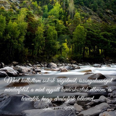 Picture 03 - Zsoltárok 31:14 KAR - Mert hallottam sokak rágalmát, iszonyatosságot - Bible Verse Picture