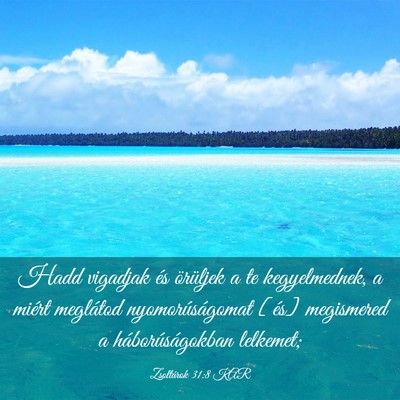 Picture 03 - Zsoltárok 31:8 KAR - Hadd vigadjak és örüljek a te kegyelmednek, a - Bible Verse Picture