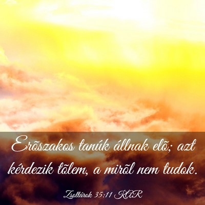 Picture 03 - Zsoltárok 35:11 KAR - Erõszakos tanúk állnak elõ; azt kérdezik - Bible Verse Picture