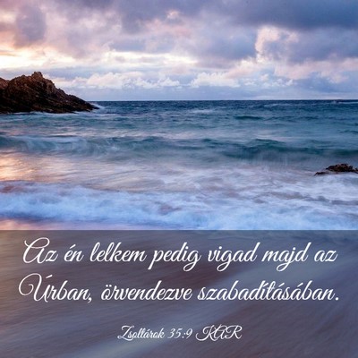 Picture 03 - Zsoltárok 35:9 KAR - Az én lelkem pedig vigad majd az Úrban, - Bible Verse Picture
