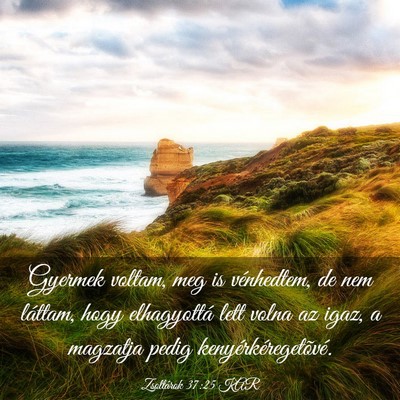 Picture 03 - Zsoltárok 37:25 KAR - Gyermek voltam, meg is vénhedtem, de nem - Bible Verse Picture