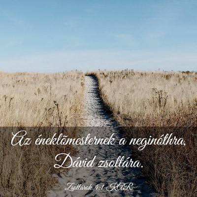 Picture 03 - Zsoltárok 4:1 KAR - Az éneklõmesternek a neginóthra, Dávid - Bible Verse Picture