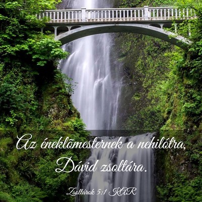 Picture 03 - Zsoltárok 5:1 KAR - Az éneklõmesternek a nehilótra, Dávid - Bible Verse Picture