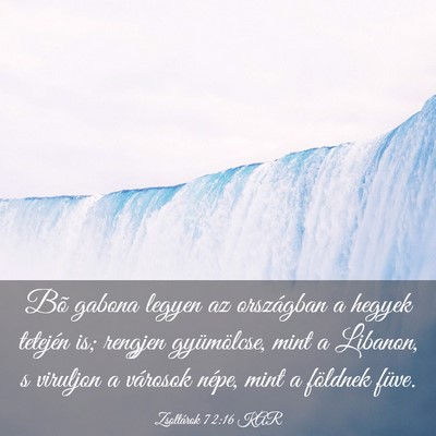 Picture 03 - Zsoltárok 72:16 KAR - Bõ gabona legyen az országban a hegyek tetején - Bible Verse Picture