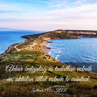Picture 03 - Zsoltárok 73:22 KAR - Akkor balgatag és tudatlan volnék én, oktalan - Bible Verse Picture
