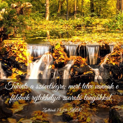Picture 03 - Zsoltárok 74:20 KAR - Tekints a szövetségre; mert telve vannak e - Bible Verse Picture