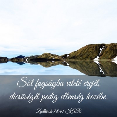 Picture 03 - Zsoltárok 78:61 KAR - Sõt fogságba viteté erejét, dicsõségét - Bible Verse Picture