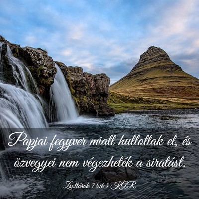 Picture 03 - Zsoltárok 78:64 KAR - Papjai fegyver miatt hullottak el, és özvegyei - Bible Verse Picture
