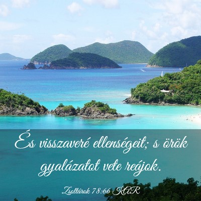 Picture 03 - Zsoltárok 78:66 KAR - És visszaveré ellenségeit; s örök - Bible Verse Picture