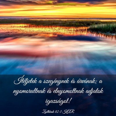 Picture 03 - Zsoltárok 82:3 KAR - Ítéljetek a szegénynek és árvának; a - Bible Verse Picture