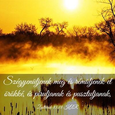 Picture 03 - Zsoltárok 83:18 KAR - Szégyenüljenek meg és rémüljenek el - Bible Verse Picture