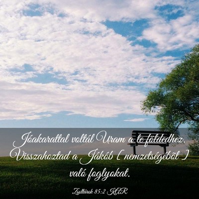Picture 03 - Zsoltárok 85:2 KAR - Jóakarattal voltál Uram a te földedhez. - Bible Verse Picture
