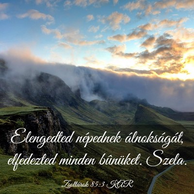 Picture 03 - Zsoltárok 85:3 KAR - Elengedted népednek álnokságát, elfedezted - Bible Verse Picture