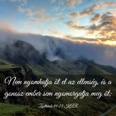 Picture 03 - Zsoltárok 89:23 KAR - Nem nyomhatja õt el az ellenség, és a gonosz - Bible Verse Picture